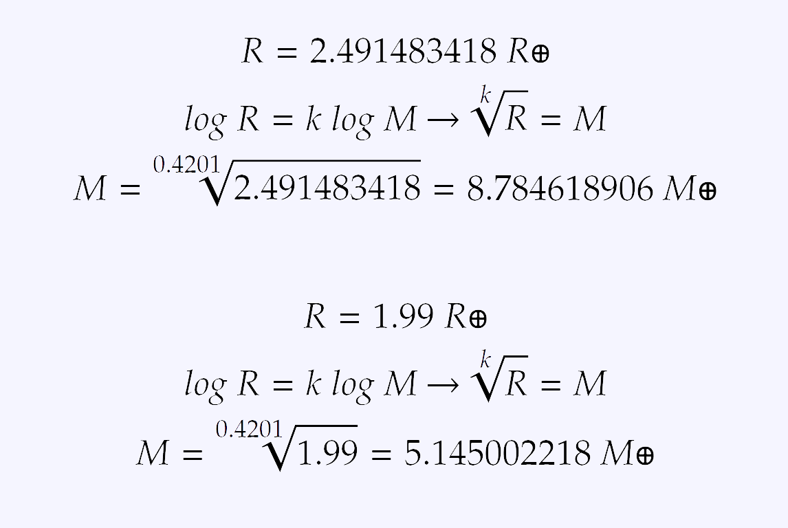 Calculation of GJ 667 C g  mass.