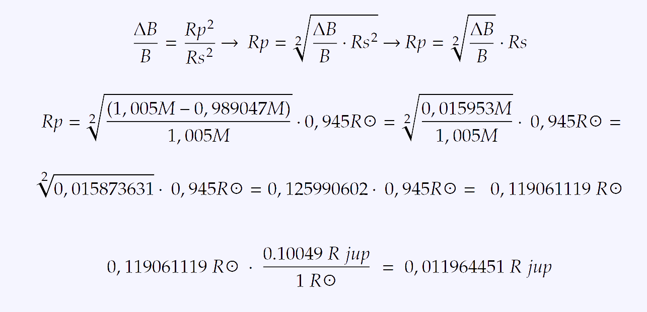 WASP-8 b calculation of its radius in Jupiter radius.